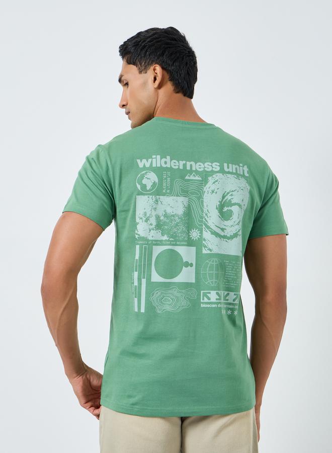 Styli Men Back Graphic Round Neck T-Shirt - Image 1